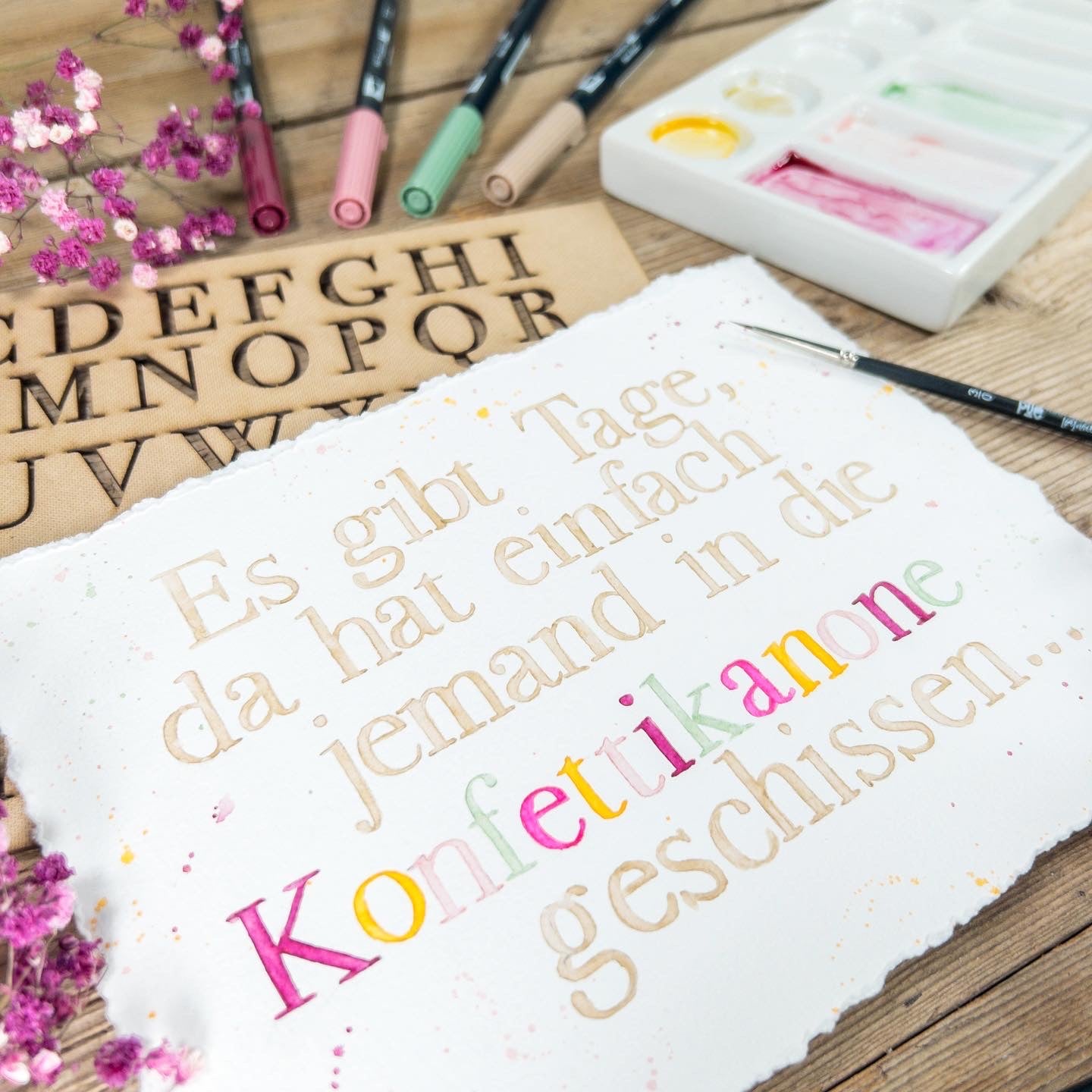 Buchstaben Schablone "Kombi-Paket", 3 Stück