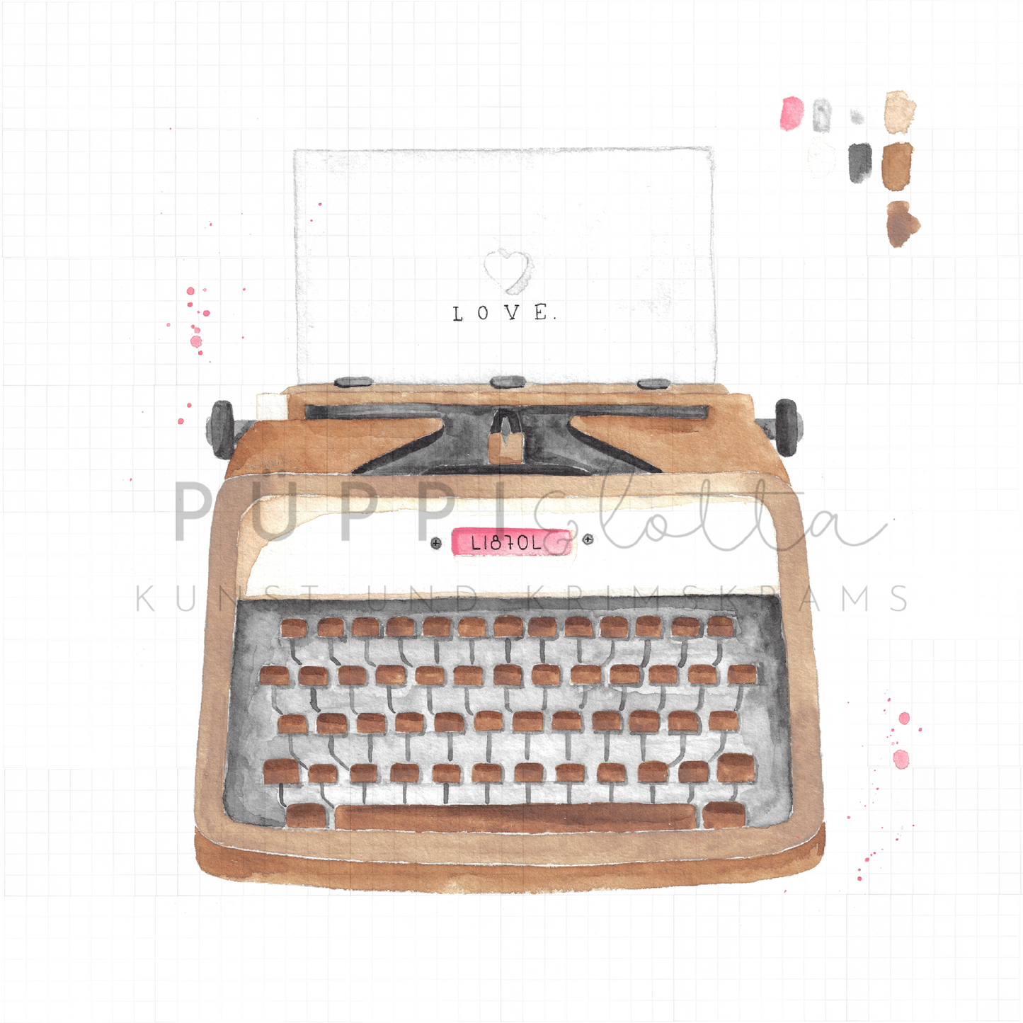 Schreibmaschine "LOVE."