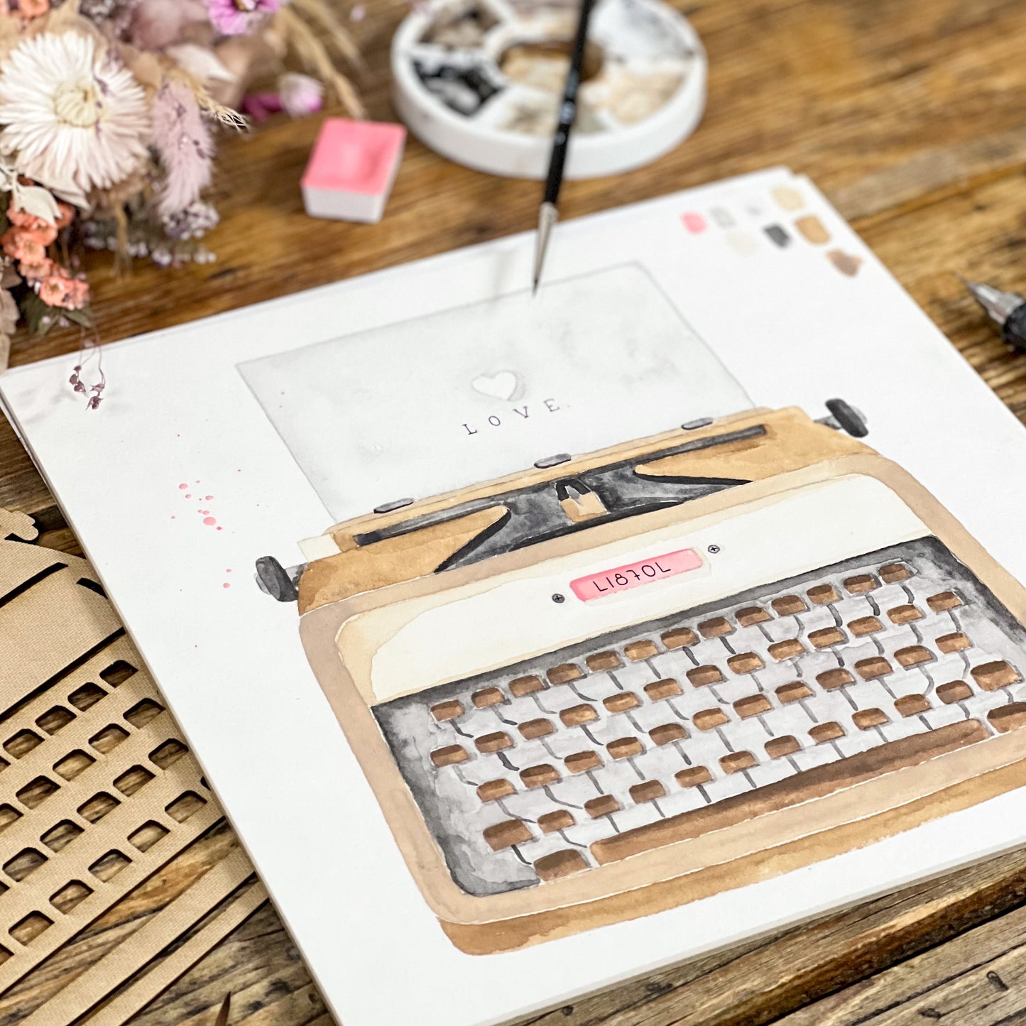 "Typewriter" Schablone, 2 Größen