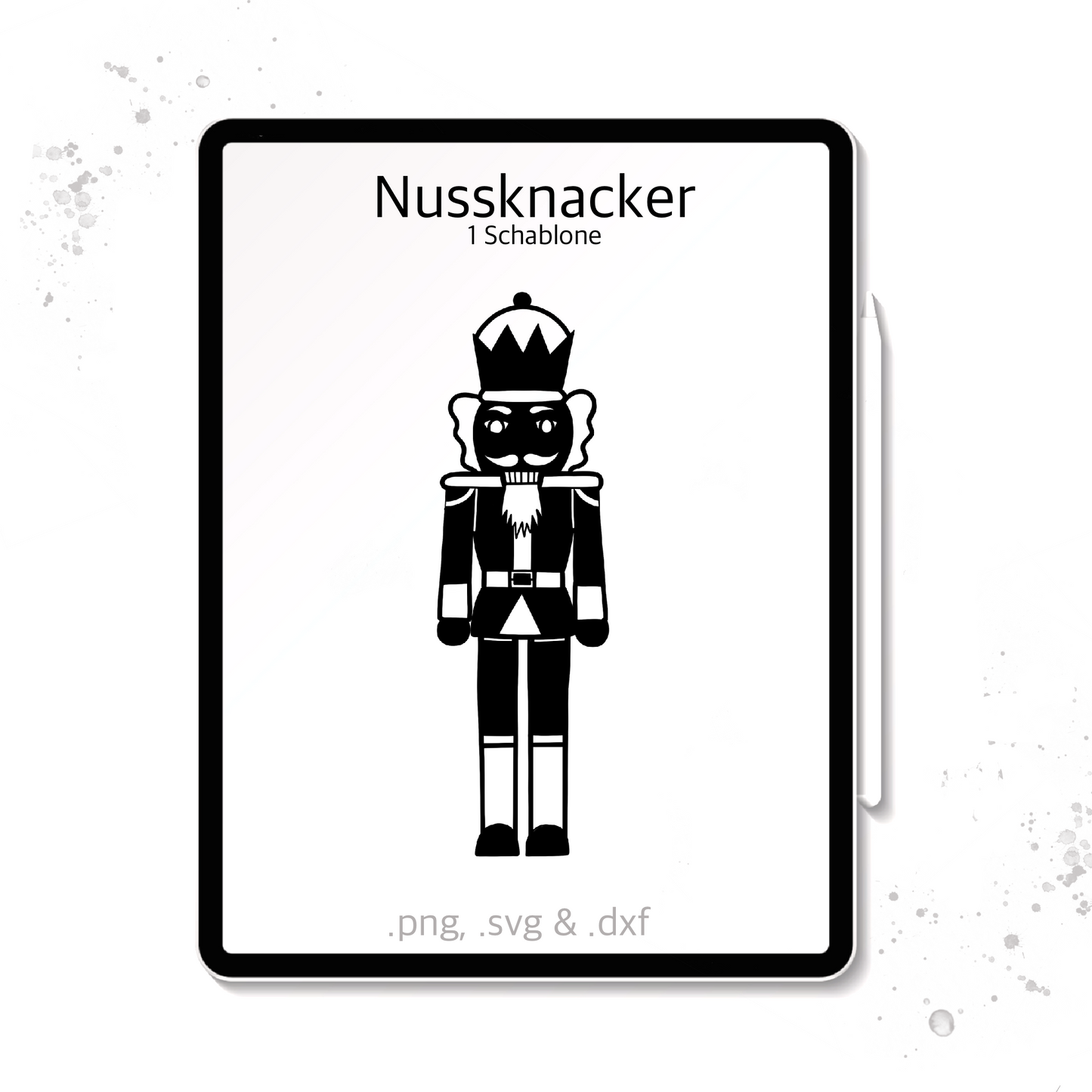 Plotterdatei / Laserdatei Schablonen "Nussknacker" (.dxf, .svg und .png)