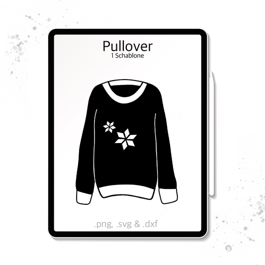 Plotterdatei / Laserdatei Schablonen "Pullover" (.dxf, .svg und .png)